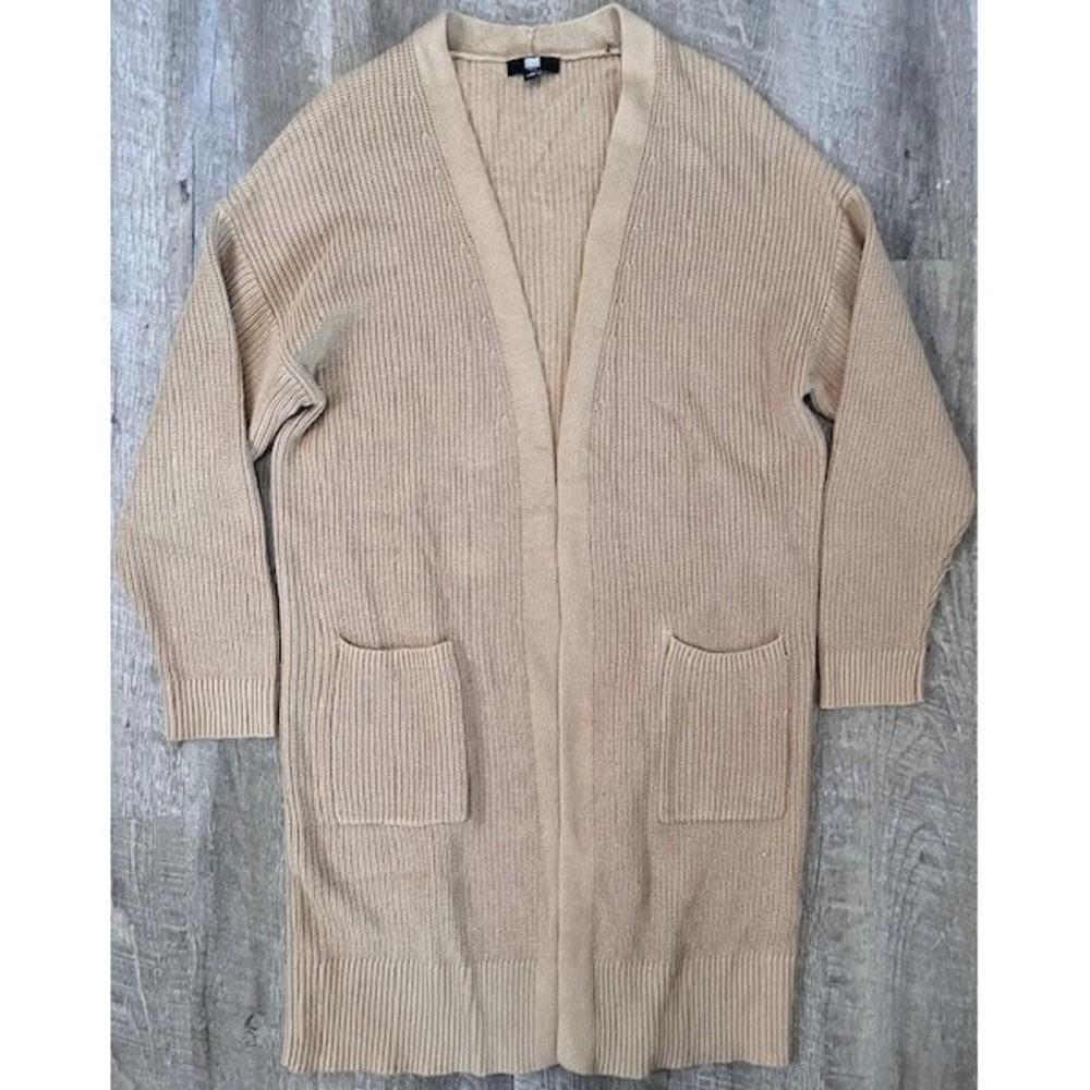 Frye Duster long line‎ cardigan khaki size M